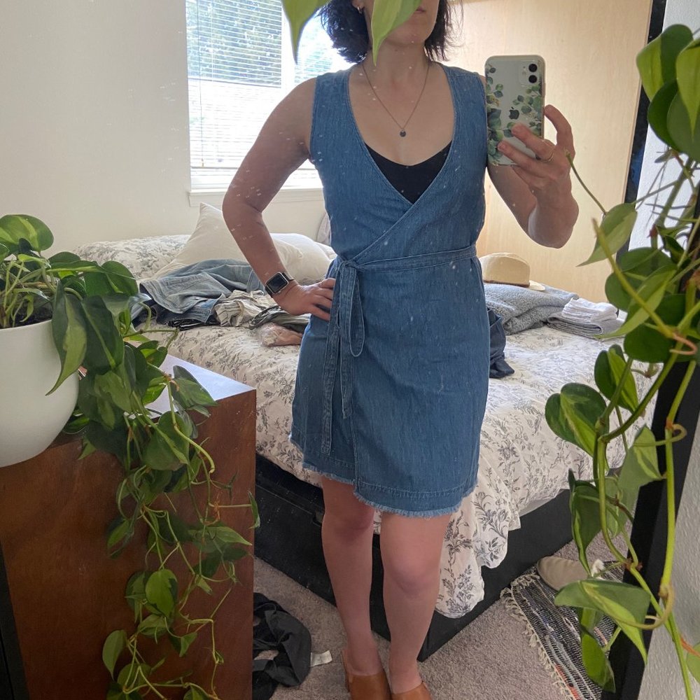Madewell Chambray Wrap Dress